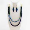 Picture of Gemstone blue shade beads Two lines Necklace