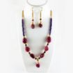  Gemstone Amethist & Ruby tumble beads necklace