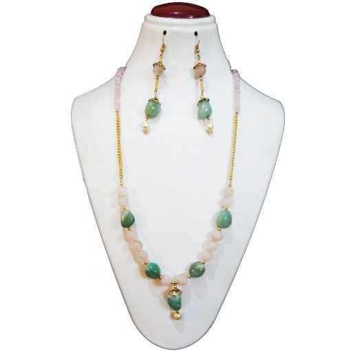Stone Tumble & Beads Necklace