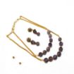 2 Line Amethyst gem Stone Beads Necklace