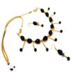 Black Agate Tumble & beaded Choker Necklace