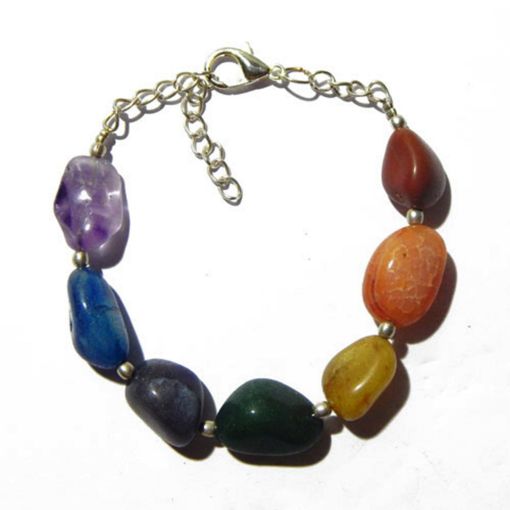7 Color Gemstone Tumble Bracelet