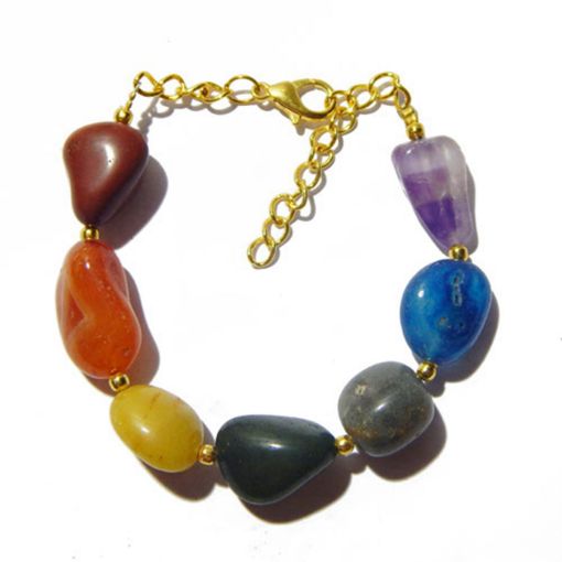 7 Color Gemstone Tumble Bracelet
