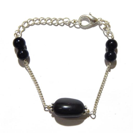 Black Agate Bracelet for Root Chakra