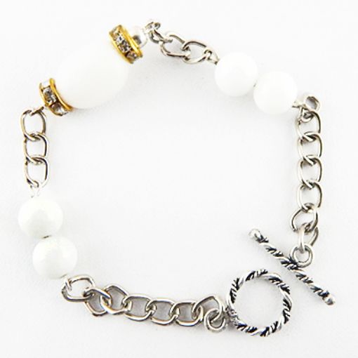 White Agate Bracelet for All Chakra.