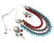3 Lines  Metal & Glass beads Necklace