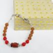 Gemstone Red Jasper & Coral Beads Bracelet for Root Chakra