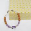Amethyst Tumble, Beads & Rudraksha Beads Bracelet for Crown Chakra