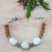 White Agate Tumble & Rudraksha Beads Bracelet for All Chakra