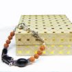 Black Agate Tumble & Rudraksha Beads Bracelet for Root Chakra