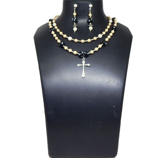 Two Line Sythetic pearl Necklace