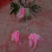 Real pink Feathers Necklace