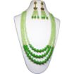 Green Color Glass Beaded Necklace