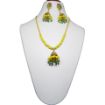 Metal Jhumka pendant Glass Beads Necklace