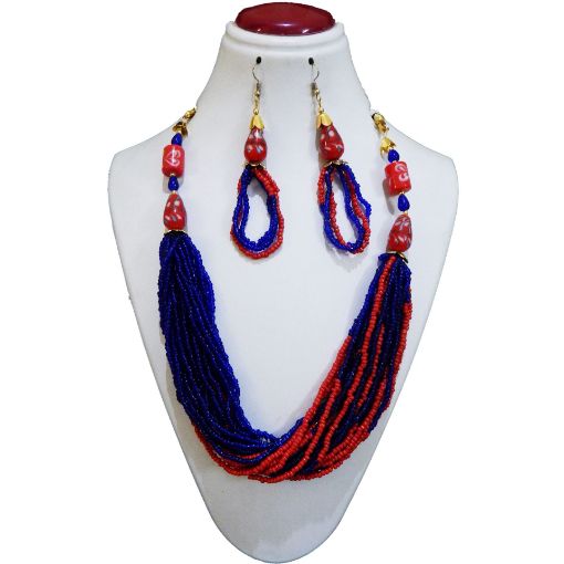 Multi Line Seed Beads Necklace