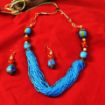 Sky blue Seed Beads Necklace