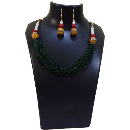 Green Seed Beads Necklace