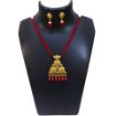 Red Crystal beads with metal Pendant Necklace