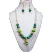 Lampwork  glass beads & Pearl Beads Necklace