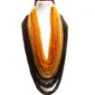 Multicolor multiline seed Beads long Necklace