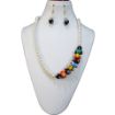 Lampwork  glass & Pearl Beads Necklace