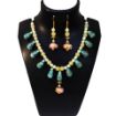 Lampwork glass beads & Pearl Beaded Choker Necklace
