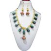 Lampwork glass beads & Pearl Beaded Choker Necklace