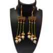 Mehndi Green seed Beads Earrings