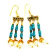 Sea Green & Gold touch seed Beads Earrings