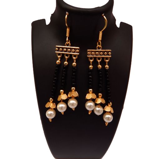 Black color seed Beads Earrings
