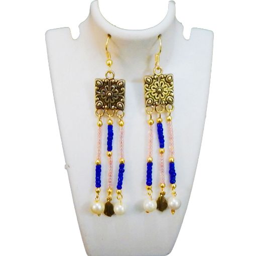 2 color seed Beads Earrings