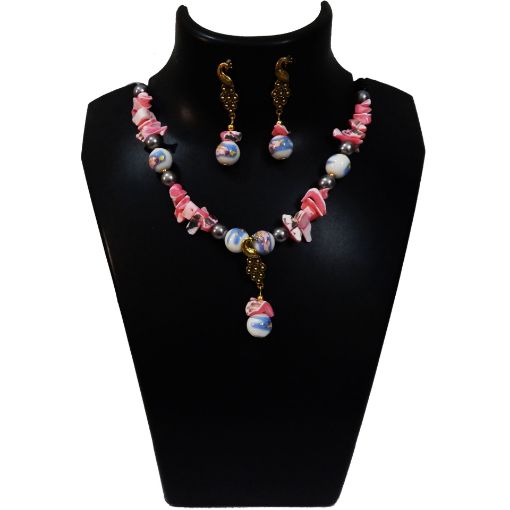 Pink tone fancy Necklace