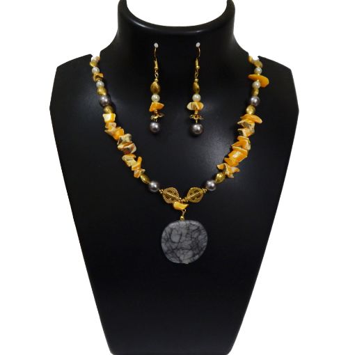 Yellow tone fancy Necklace