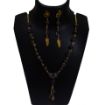 Amethyst Tumble & Beaded single line Chain Necklace