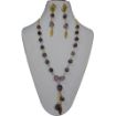 Amethyst Tumble & Beaded single line Chain Necklace